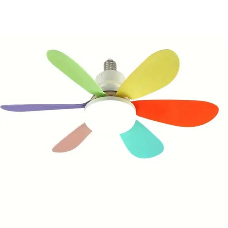 Ceiling Fans for Bedroom Living Room Ceiling Fans with Remote Control and Light LED Lamp Fan E27 Converter Base Smart Silent