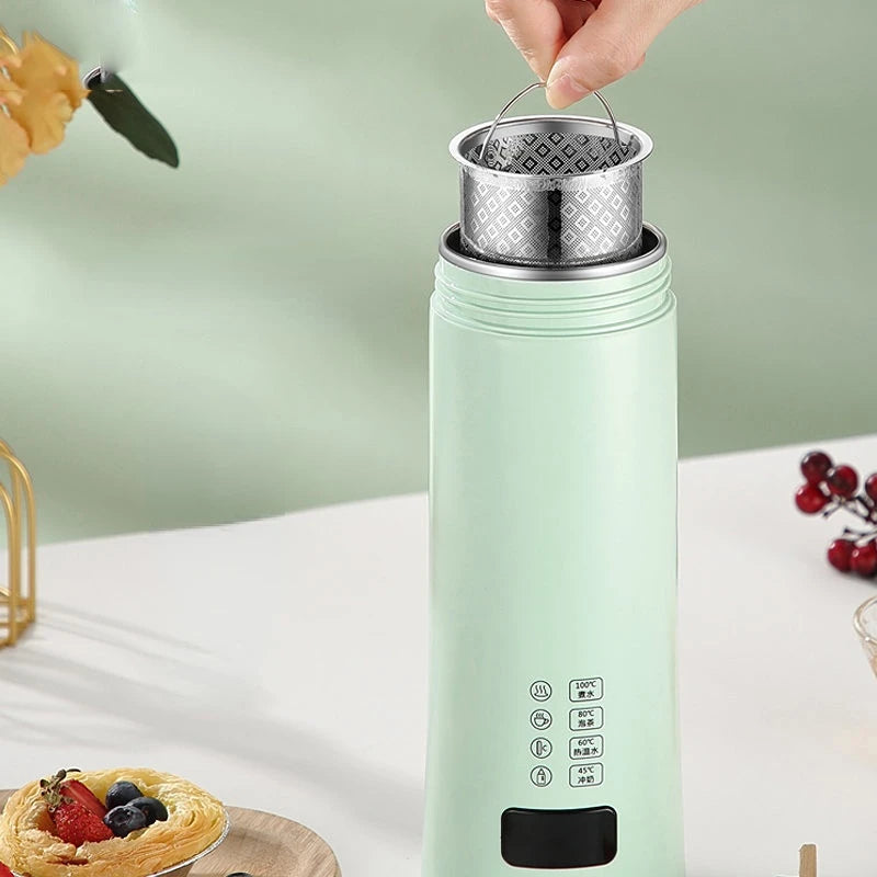 400Ml Portable Electric Kettles Thermo Bottle Stainless Steel Heated Water Bottle Cold and Hot Thermos Cup Vacuum Flask