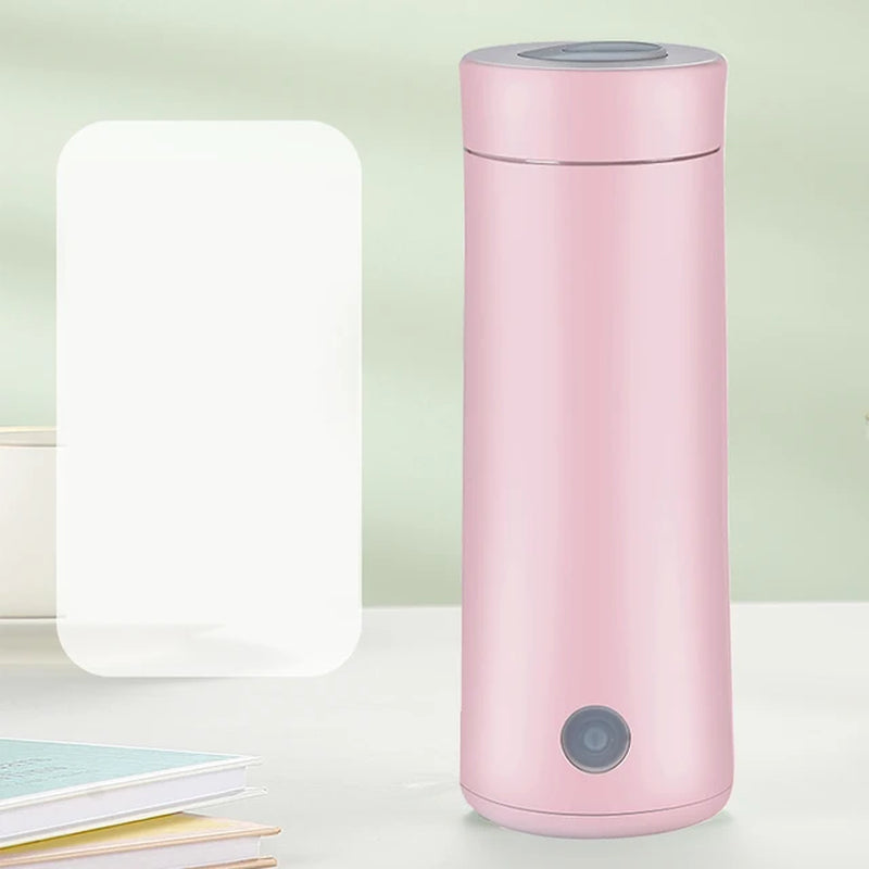 400Ml Portable Electric Kettles Thermo Bottle Stainless Steel Heated Water Bottle Cold and Hot Thermos Cup Vacuum Flask