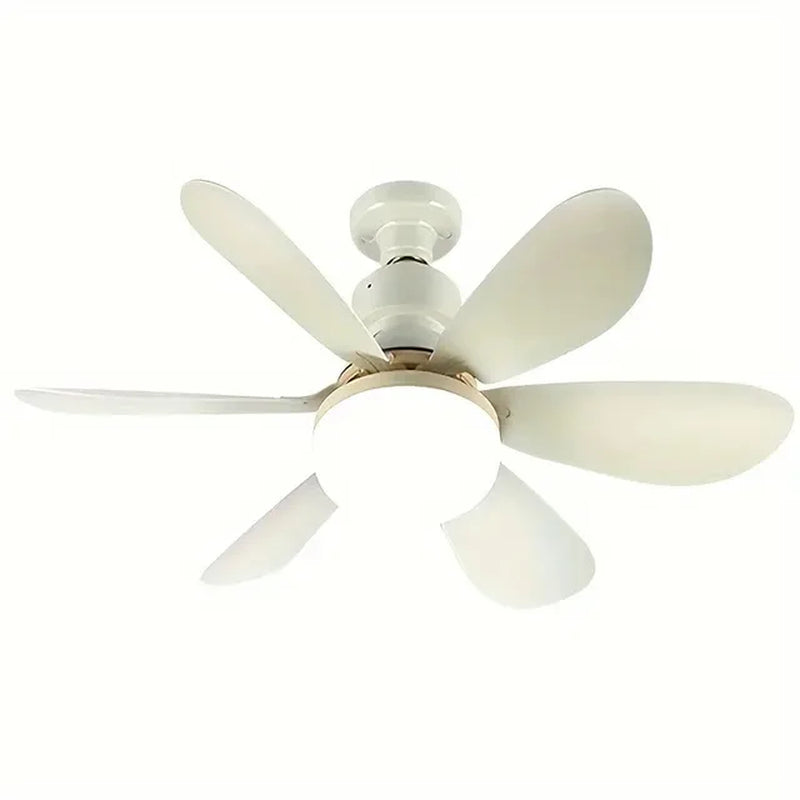 Ceiling Fans for Bedroom Living Room Ceiling Fans with Remote Control and Light LED Lamp Fan E27 Converter Base Smart Silent